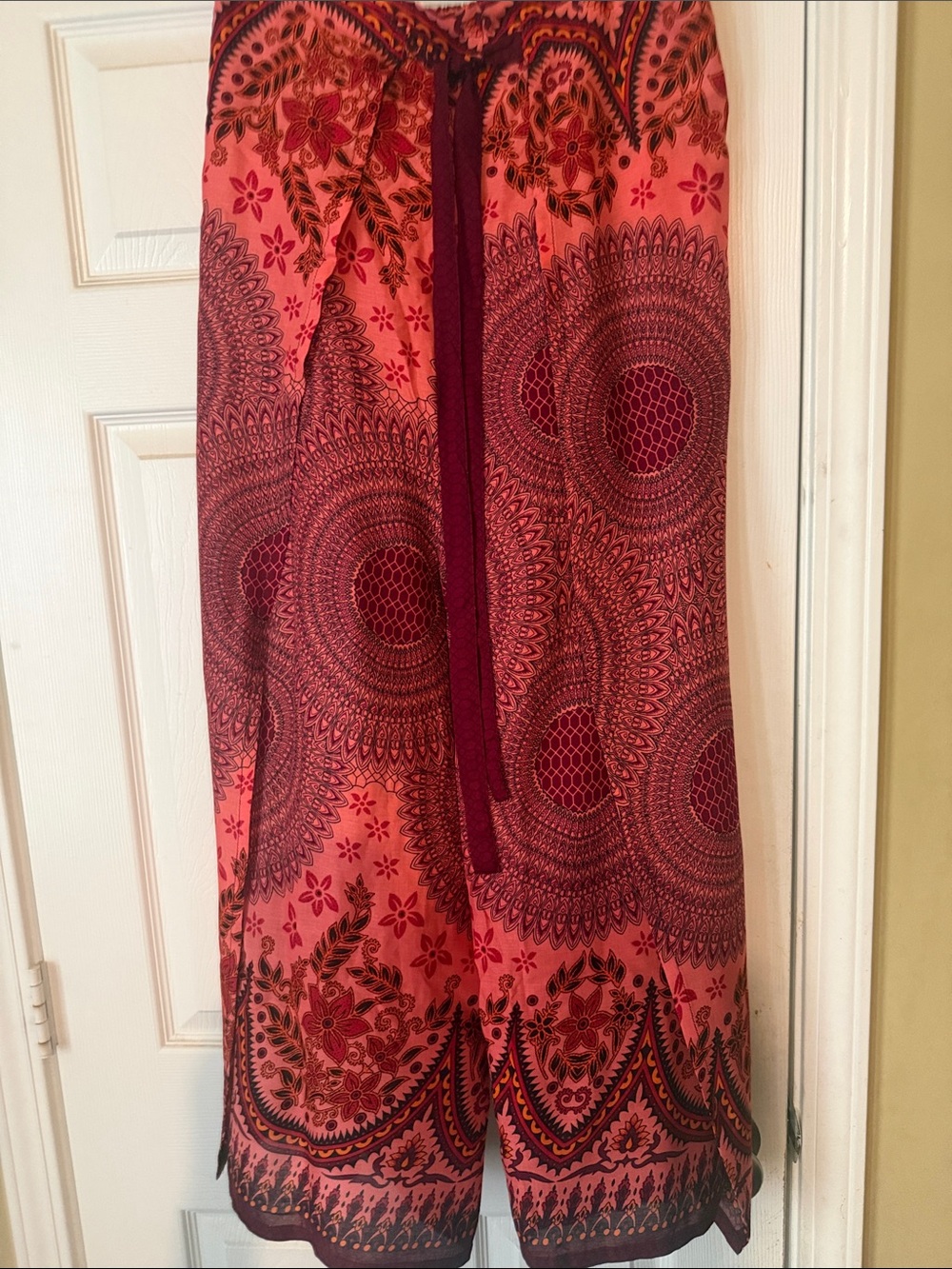 Boho Mandela, Print  Rayon Wrap Pants  festival style